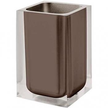 Bicchiere Gedy Rainbow Resina Grigio Tortora 7,2x7,2x11