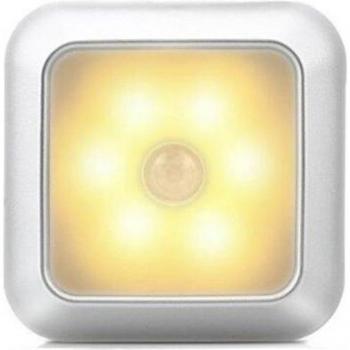 Battery Operated 6 LED Square Motion Sensor Night Light