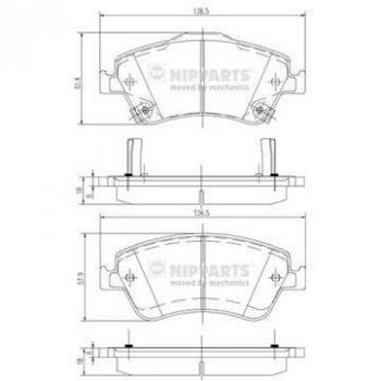 Set Pastiglie Freni Nipparts J3602124