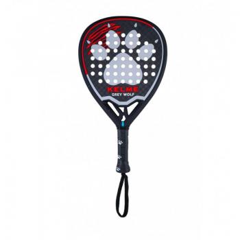 PALA DE PADEL KELME GREY WOLF 2022 NEGRO HÍBRIDA LÁGRIMA CON MARCO CARBONO
