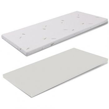 Miasuite - Topper 80x200 cm per materasso in MemoryFoam - alto 8 cm, sfoderabile, tessuto AloeVera