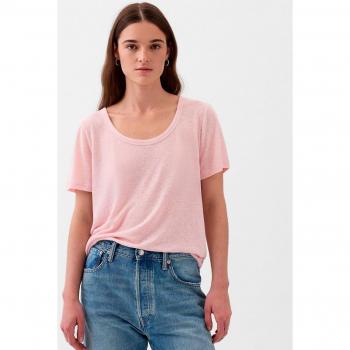 T-Shirt de Lino Rosa GAP
