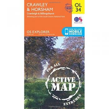 Os Explorer Active Ol34 Crawley & Horsham (Os Explorer Map Active) (Map)