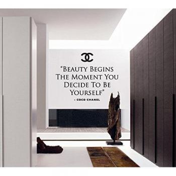 Coco Chanel „Sei du selbst“ – Mode-Wandbild‑Transfer