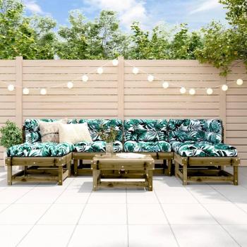 Ensemble Modulaire de Salon de Jardin en Bois – 2 pièces, 7 places