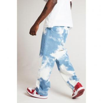 Jeans Hombres Pantalón Largo Tinta Azul Cielo