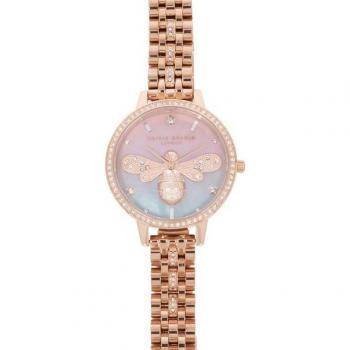 Olivia Burton Damenuhr Sparkle Bee – 30 mm Analoguhr, Gold