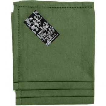 Pack 4 serviettes de table en coton couleur vert sombre – Homescapes