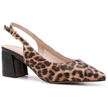 Paradox London Women’s Wide “Flynn” Mid‑Block Heel Sling‑Back Courts – 3E