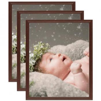 Wand‑/Tisch‑Bilderrahmen‑Kombination Dunkelrot (28 × 35 cm) – 3 Teilset