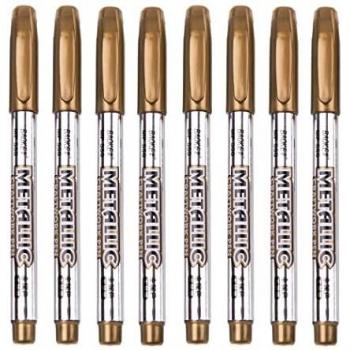 8 Stck Metallic Marker Stifte, Gold & Silber - Permanente Marker für Kunst und Handwerk
