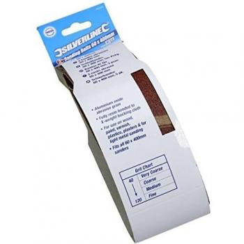 Premium SilverLine 80 Grit Sanding Belts – 5 Pack, 60x400mm