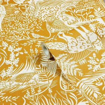 Winter Woods Wallpaper - Ochre