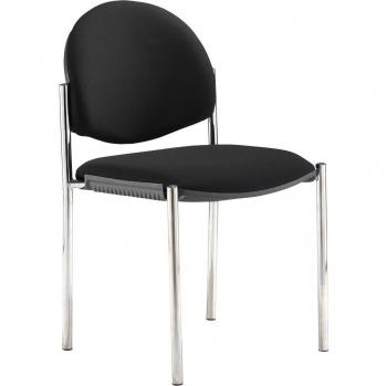 Coda multi purpose chair, no arms, black fabric COD100H-BLK