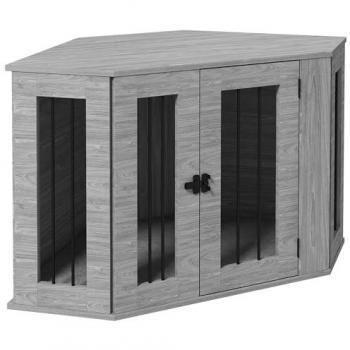 Stylish Grey Dog Crate Furniture for Medium Dogs