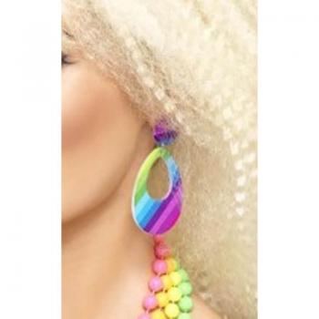 Pendientes Retro Multicolor estilo de los 80 para Mujer