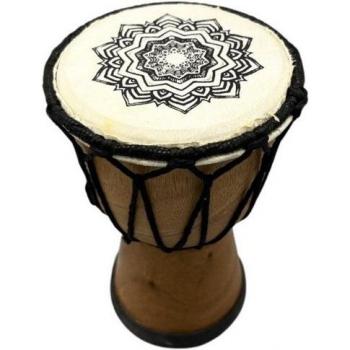 KDMD Brown Mandala Djembe Drum - 15cm