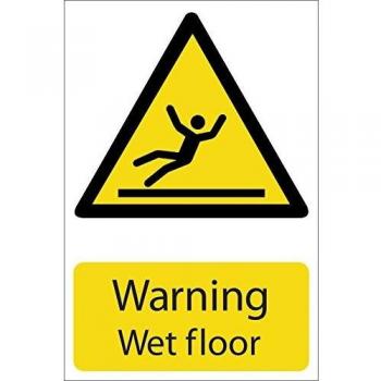 Draper Warning Wet Floor Sign 200mm x 300mm Standard