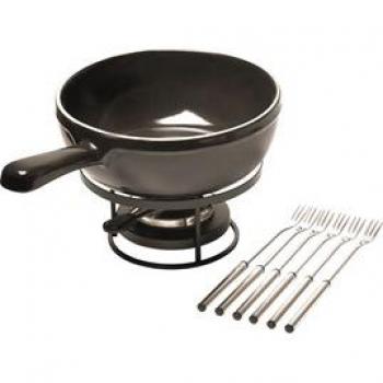 Emile Henry Charcoal Fondue Set for 6 People