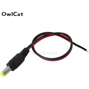 Enchufe Macho 2.1x5.5 mm 12V CC para Cámaras de Seguridad - Paquete de 10