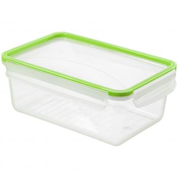 Rotho Clic & Lock Lattina di Cibo Fresco con Coperchio e Guarnizione, Plastica (PP) senza BPA, Trasparente/Blu, 2 L, 23.9 x 16.0 x 9.2