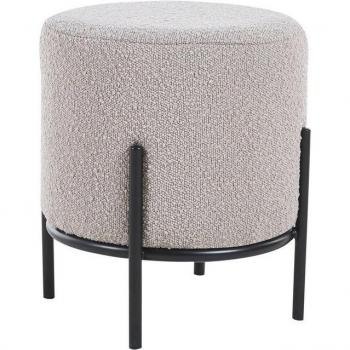 Stilvoller Hocker mit Design-Gestell in Schwarz