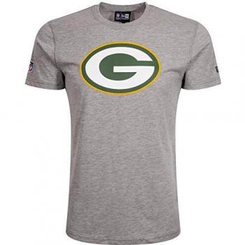 New Era Herren T-Shirt für Fans der Green Bay Packers mit Teamlogo in Heather Grey Farbe und Größe S