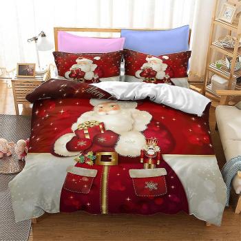 Juego de Ropa de Cama 3D Navidad King