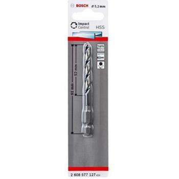 Bosch HSS Spiralbohrer mit Sechskantschaft 5,2 x 52 x 91 mm