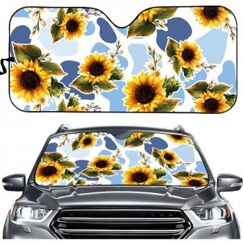 Universal Auto Sonnenschutz Kuh-Sonnenblumen Faltbar UV Schutz