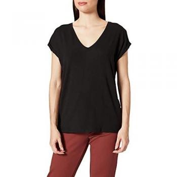 Vero Moda VMAVA SS V‑neck shirt noir pour femmes