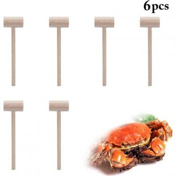 Set de herramientas de cocina en madera: martillo, cuchara y pala - 6 unidades