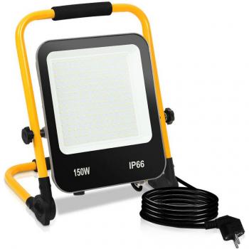 Lampada da Cantiere LED 150W Hengda Bianco Freddo su Treppiede