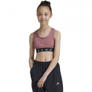 Adidas Girls Red TechFit PowerReact Kids Bra