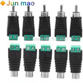10pcs RCA CAT5 CCTV Video Balun Screw Connector