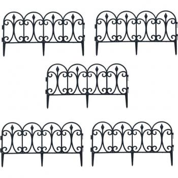 Barrera decorativa para plantas y césped