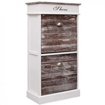 VidaXL Schuhschrank Braun 50 x 28 x 98 cm aus Paulownia Holz