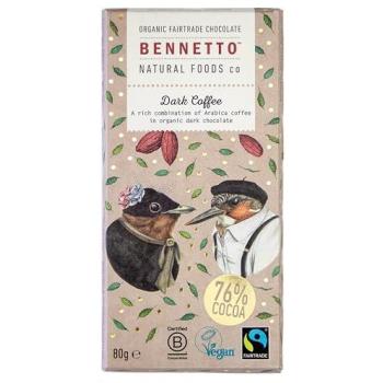 Bennetto Organic Dark Chocolate with Coffee – 80g