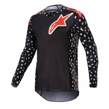 Maglietta Supertech North ALPINESTARS Nero/Rosso Neon M