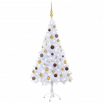 Christmas Pre-lit Artificial Tree with Ball Decorations, 120cm (47.2 inches), 230 branches