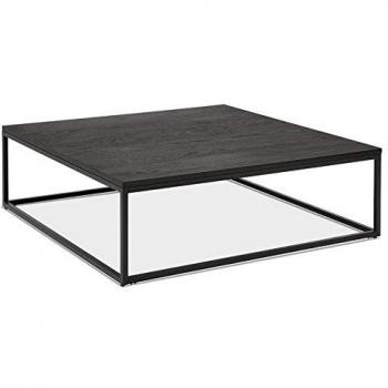 Table Basse TRIBECA – Style Industriel, Noir, Bois et Métal