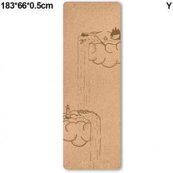 Non-Slip Cork TPE Yoga Mat with Position Line 1830*660*6mm