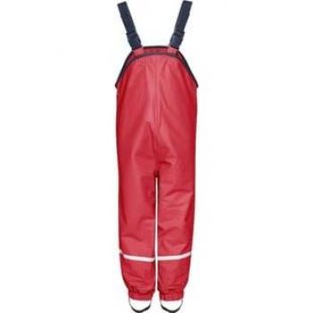 Pantalón de lluvia con forro polar rojo para junior talla 92
