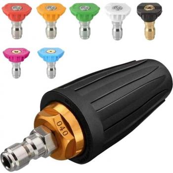 Rotating Turbo Nozzle for Pressure Washer, 4000 PSI, 1/4 Inch Quick Connect