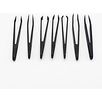 7pcs Anti-Static Precision Tweezers Set with Pointed and Elbow Heads