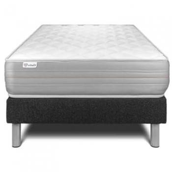 Cama modular Vitalit: base tapizada y colchón espumado 90x190