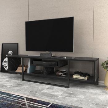 Asal 150 cm Wide Modern TV Unit for TVs Up To 63' - Bendire And Black - Decorotika