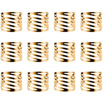12pcs Hollow Napkin Holders for Dinner Parties