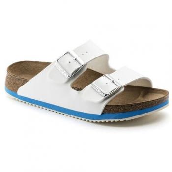 Birkenstock Arizona Super Grip Sandale, Birko-Flor, weiß, normal, Größe 37