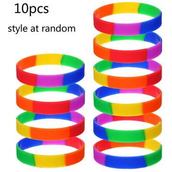 Set de 10 Pulseras Lgbt de Silicona
